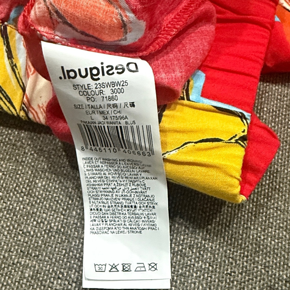 Desigual Red Floral Blouse - Picture 9 of 9